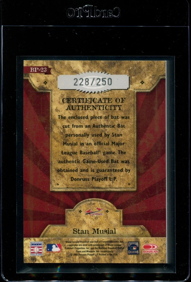 2004 THROWBACK THREADS BLAST FROM PAST STAN MUSIAL GAME-USED BAT NMMT *365845 - Image 2 of 2