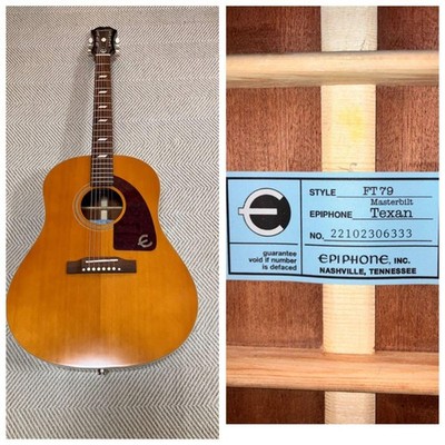 Epiphone FT79 TEXAN masterbilt エレアコ Acoustic Electric Guitar Epiphone FT79 Masterbilt Texan Natural