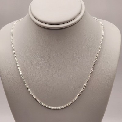 925 NEU Sterlingsilber ITALIENISCHE Kette - Weizen 20'' Länge 1 mm Breite KOSTENLOSER Versand