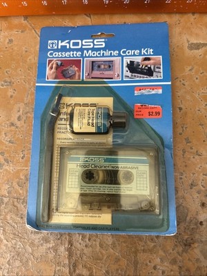 Koss Cassette Machine Care Kit Tape Player Head Cleaner Vintage Unopened