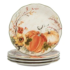 Certified International Harvest Morning 11" Dinner Plates,