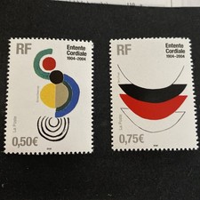 France Année 2004 N° 3657 Et 3658 Neuf ** Luxe Centenaire De L’entente Cordiale