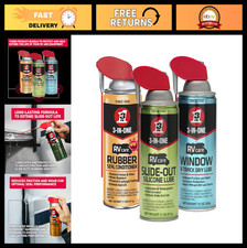 RV Care Trio Pack - Slide Out Lube 11oz, Window  Track Lube 10oz, Rubber Seal C