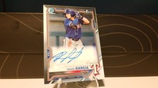 2021 1st Bowman Chrome #CPA-DGA David Garcia Prospect Autographs Rangers