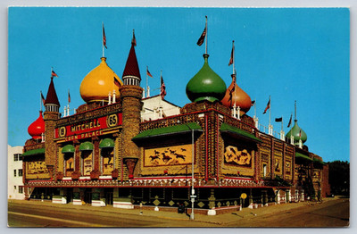 The World's Only Corn Palace Mitchell South Dakota  Colorful Designs Postcard