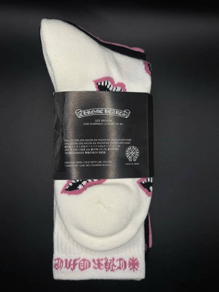 (NUEVO) Calcetines Matty Boy Chomper Cromo Corazones 3 Pares Edición Limitada Foto 2 de 4