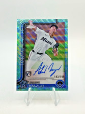 2025 Topps Chrome Adam Mazur Rookie Auto Aqua Wave Refractor Marlins /199 SP