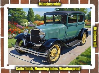 Metal Sign - 1929 Ford 39 Oil Painting - 14x10