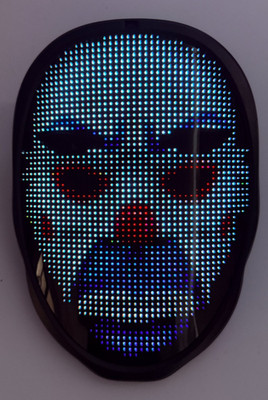 LED programmierbare wechselnde Vollgesichtsmaske Bluetooth App Steuerung Halloween Cosplay