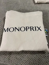 Monoprix Canvas Bag Paris Map Reusable  Grocery Shopping Tote France Market