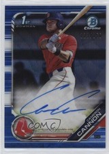 2019 Bowman Draft Chrome Pick Blue Wave Refractor /150 Cameron Cannon Auto 0d7h