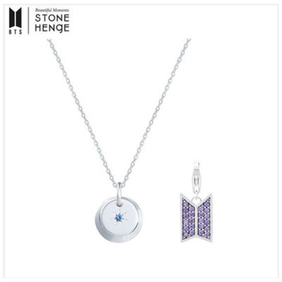 BTS STONEHENgE ストーンヘンジ BTS LOGO チャーム BTS Stonehenge, RM Birth Necklace & Charm Set, New Authentic Hybe