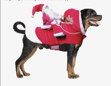 Christmas Pet Outfit - Santa Claus Riding Cosplay Large Dogs Used