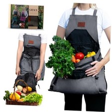 Gardening Apron with Pockets for Women  Men - Garden Apron 7 Grey Pumpkin