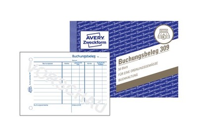 AVERY Zweckform Formularbuch 'Buchungsbeleg', A6 quer