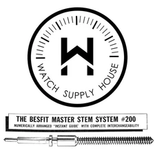 The Bestfit Master Stem System #200 Watch Winding Stems 200/1258F - 200/1529F
