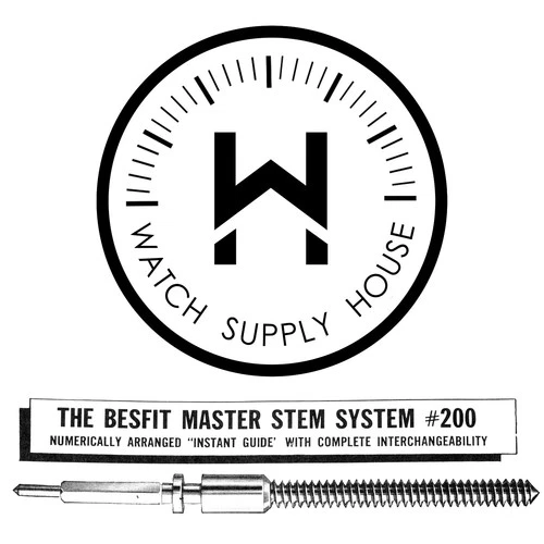 The Bestfit Master Stem System #200 Watch Winding Stems 200/1258F - 200/1529F
