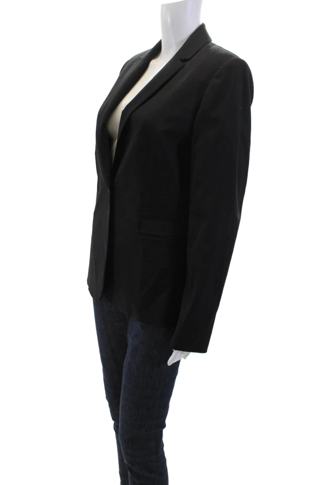 Женский блейзер Elie Tahari с длинными рукавами на одной пуговице куртка черный размер 12 - Изображение 2 из 4