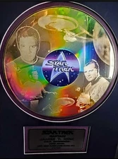 Star Trek Captain Kirk U.S.S. Enterprise Ltd Ed 24KT Gold Plated Laser Disc