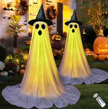 2Packs Halloween Decorations-Halloween Decorations Outdoor,Light Up White 