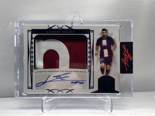 2022 Leaf Lionel Messi Patch Auto 10/15 Jersey Number Game Worn Sick Patch!🔥