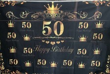 Backdrop Happy 50th Birthday 107" X 71"