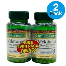Nature  s Bounty Melatonin 5 mg 120 Ct 2 Pack Rapid Release Softgels New