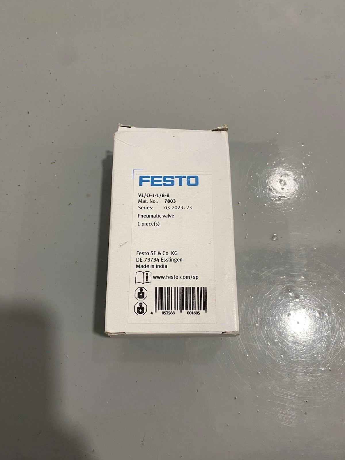 Festo VL/0-3-1/8-B 7803 Pneumatic Valve Solenoid Brand New