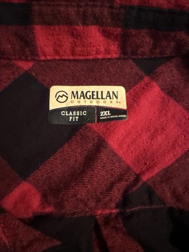 Chemise Magellan Outdoors Anti-humidité - Homme, Manches Longues, Rouge, Taille XL