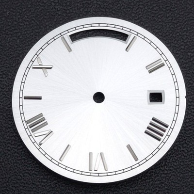 31mm Roman Watch Dial Double Calendar No Luminous Fits 8285 Movement