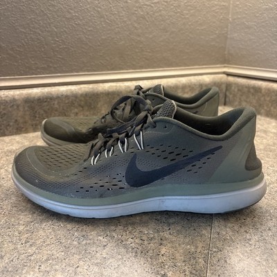 Nike Flex Run Sequoia Green 898457-300 Men's Size 9 Preowned Very Good