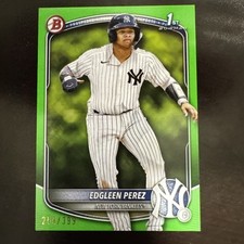 2025 Bowman Edgleen Perez 1st Neon Green Paper Base /399