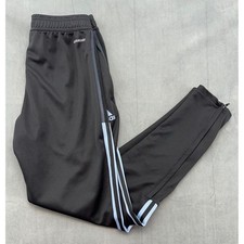 Adidas Aeroready Primegreen Track Pants Black Stripes Zip Ankle Unisex Small