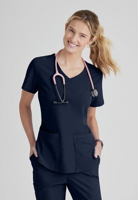 Medium Skechers by Barco Navy Blue Scrub Top