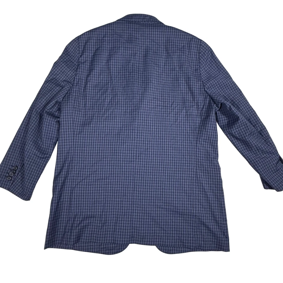 Caruso for Neiman Marcus Blazer Loro Piana Wool Gingham Mens Size 54 7R - Image 3 of 4