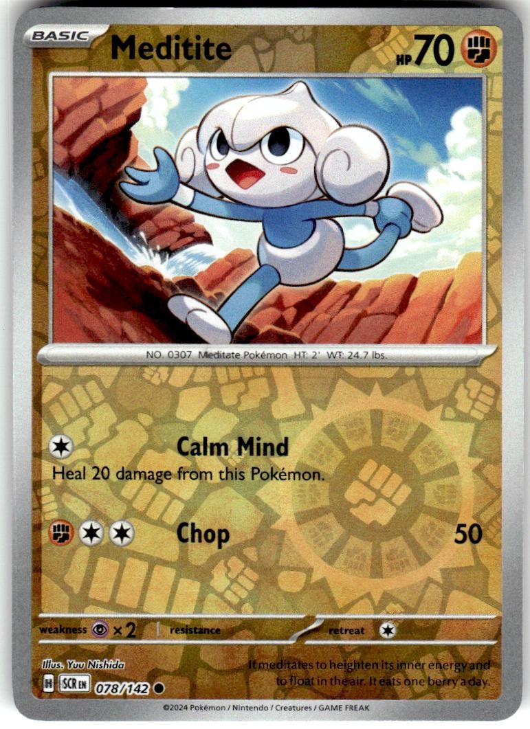 Meditite Reverse Holo 78/142 - Stellar Crown NM