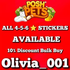 All Mono_Poly_Go 4-5-6 Star Stickers Available :- Posh Pets ALBUM :- Fast