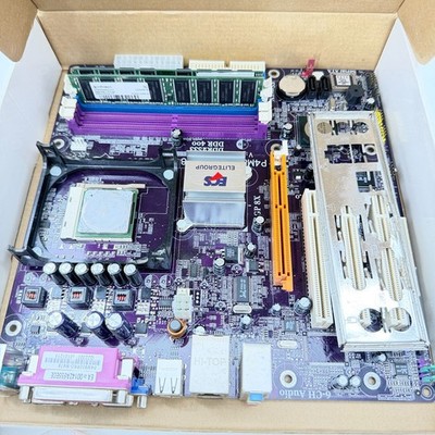 ECS P4M800PRO-M478 V1.0 Socket 478 Motherboard CPU RAM Tested Pull