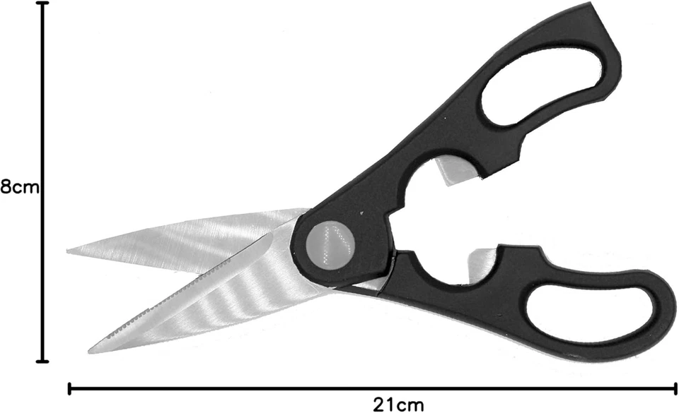 Forbici Multiuso Da Cucina, Acciaio Inox, Argento, NC - Immagine 4 di 4