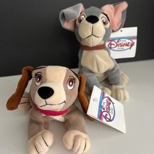 Disney Store Lady And The Tramp Bean Bag Plush Lot - Lady  Tramp New With Tags