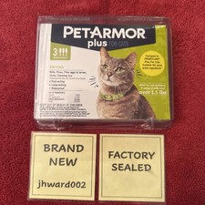 PetArmor Plus for CATS over 1.5lbs 3 doses Double Factory Sealed Free Shipping 