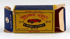 Matchbox Regular Wheels 19B MG "A" leere originale "B" Box