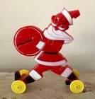 Vintage Christmas ROSBRO Plastic SANTA CLAUS LOLLIPOP HOLDER — photo 2