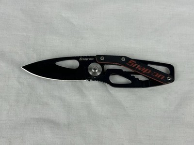 Snap-On Tools 871008 Folding Frame Lock Key Ring Pocket Knife W/ Belt Clip