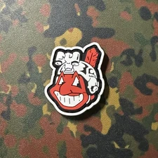 SUPERIOR DEFENSE Chief Wahoo PVC Patch Hook/Loop Back SupDef WRMFZY GBRS FOG