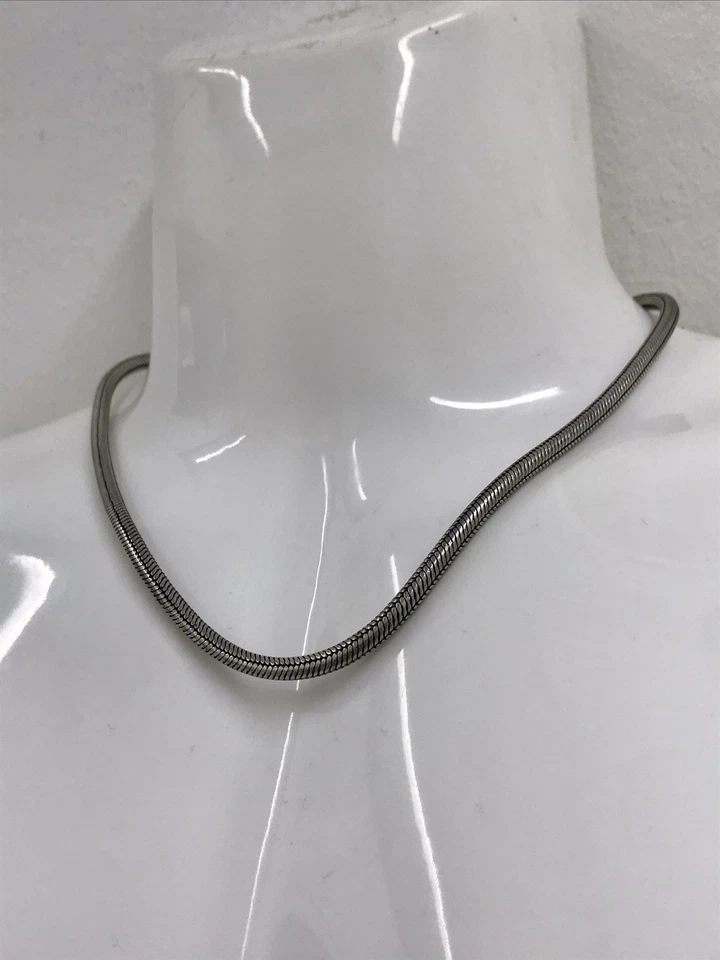 "Collar cubano vintage con forma de serpiente para hombre cadena cubana de metal inoxidable 18"" pesado 49 gr" Foto 2 de 4