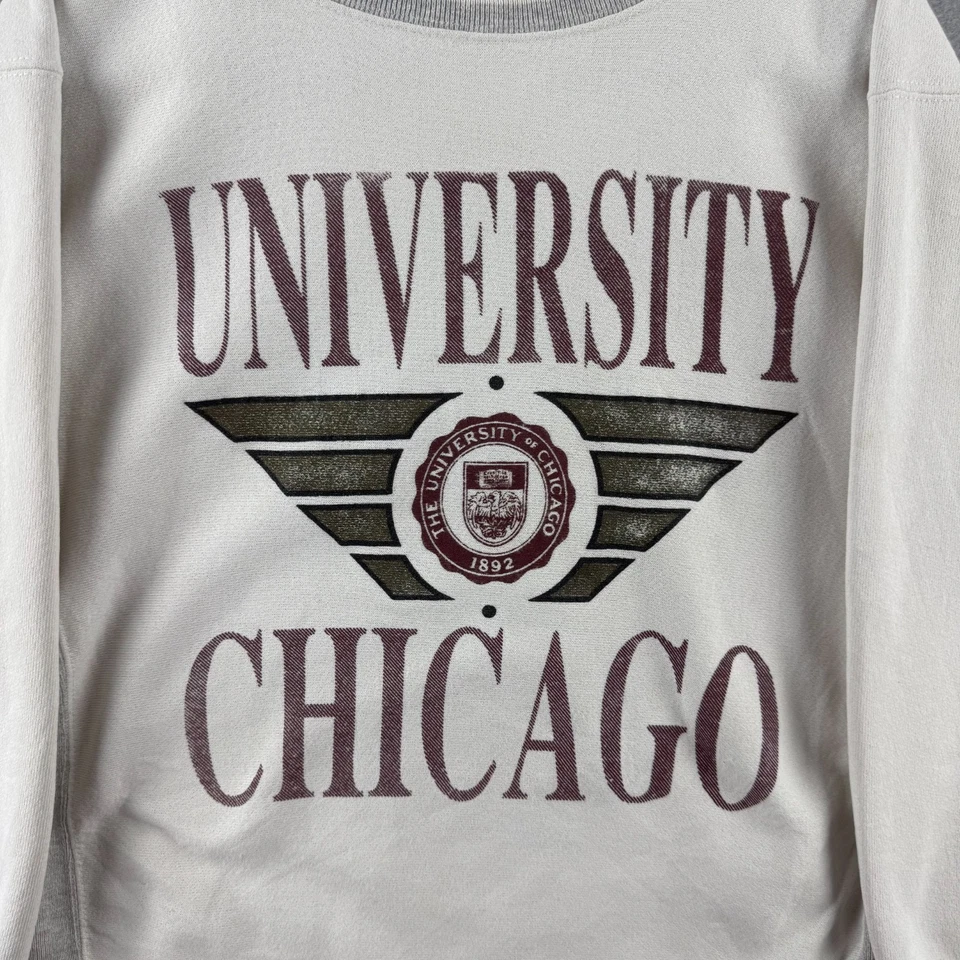Vintage Chicago University Sweatshirt Mens Large 90s Crewneck Made in USA - Image 2 of 4