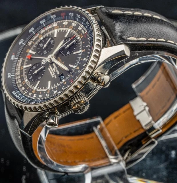 Breitling Grey Navitimer GMT 46MM Watch A24322 Rare Limited Edition Chronograph - Image 3 of 4