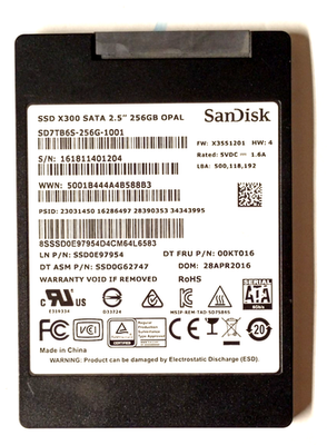 SanDisk SD7TB6S256G1001 SSD X300 SATA 2.5