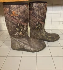 Game Winner Hunting Camo Waterproof Boots Mens Size 10